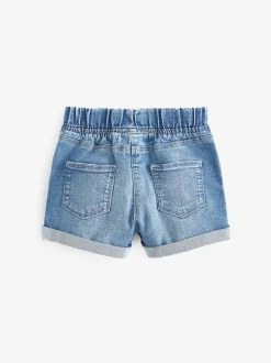 Denim Dark Wash (en) - Short à taille élastique (3mths-10yrs)