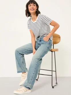 Denim délavé à l’eau de Javel - Jean droit décontracté FatFace