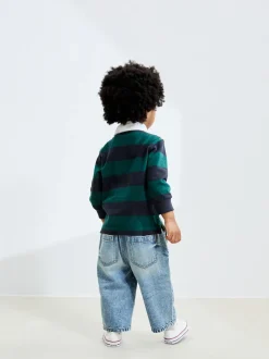 Denim effet vieilli bleu clair - Jeans à jambe large (3mths-7yrs)