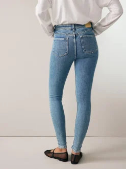 Denim Mid Blue - Jean skinny super doux