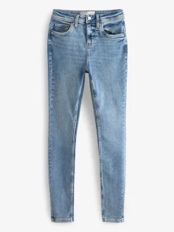 Denim Mid Blue - Jean skinny super doux