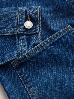 Denim Mid Blue - Veste à col en velours côtelé (3-16ans)