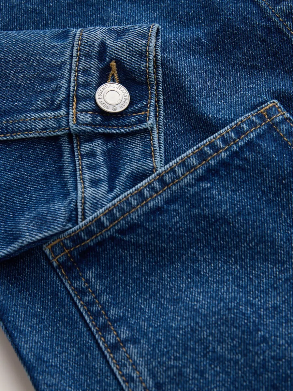 Denim Mid Blue - Veste à col en velours côtelé (3-16ans)