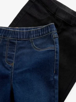 Denim noir/foncé - Lot de 2 jeggings à taille élastiquée (3-16ans)