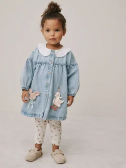 Denim Personnage - Ensemble robe chemise et legging (3mois-8ans)