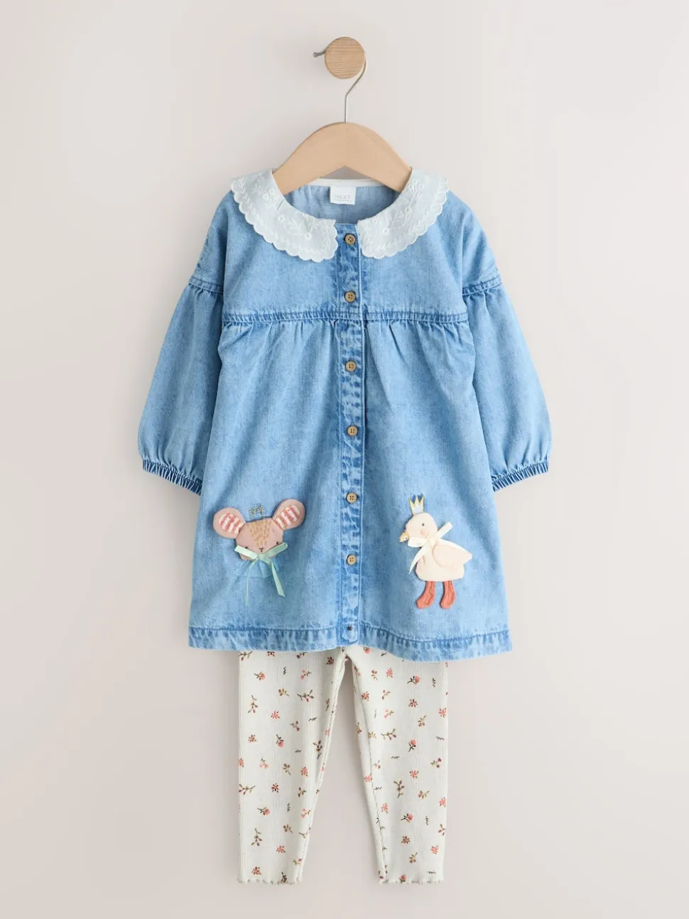 Denim Personnage - Ensemble robe chemise et legging (3mois-8ans)