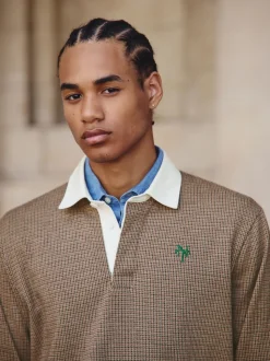 Dent de chiot brun fauve - Maillot de rugby