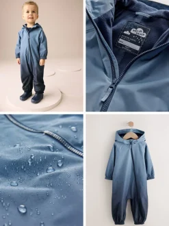Dégradé bleu - Combinaison imperméable doublée de polaire (3mths-7yrs)