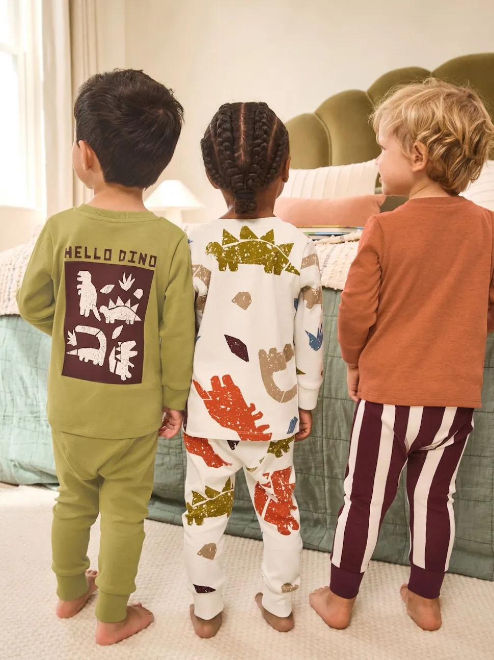 Dino multicolore brillant - Lot de 3 pyjamas Snuggle (9mois-10ans)