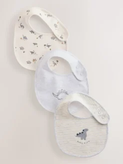 Dinosaure gris - Bébé BIBS 3 Pack