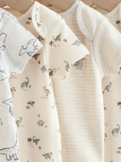 Dinosaure gris - Bodys pour bébés Manches courtes 5 Pack