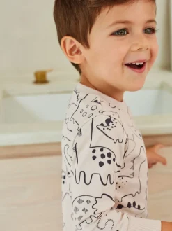 Dinosaure neutre/noir - Lot de 3 pyjamas Snuggle (9mois-10ans)