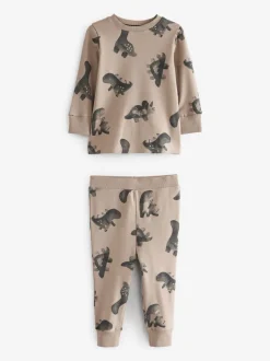 Dinosaure neutre/noir - Lot de 3 pyjamas Snuggle (9mois-10ans)