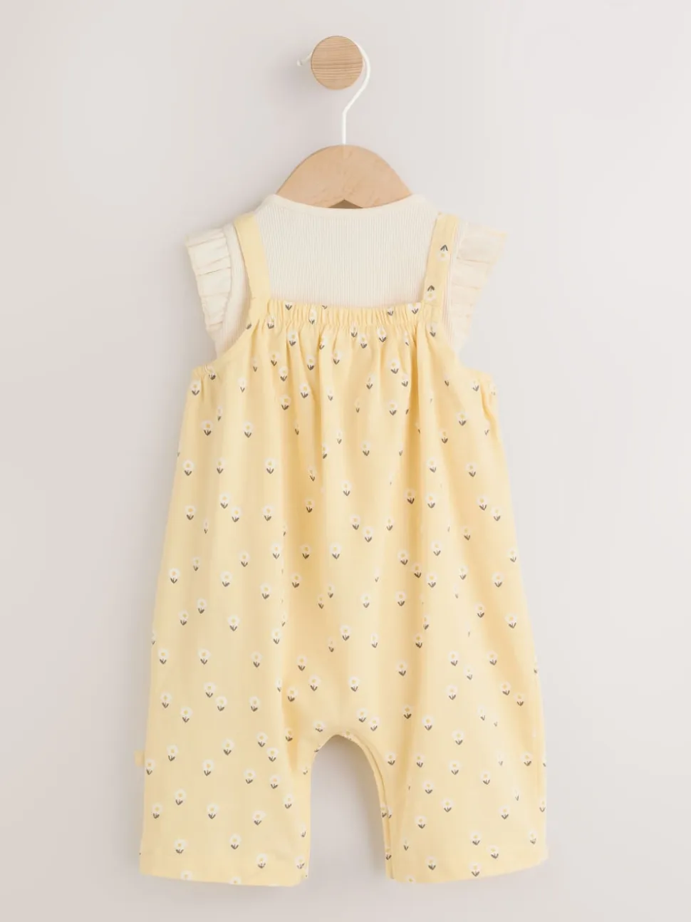 Ditsy jaune - Ensemble Salopettes et Bodys en jersey BÉBÉ 2 Pieces (0mois-3ans)