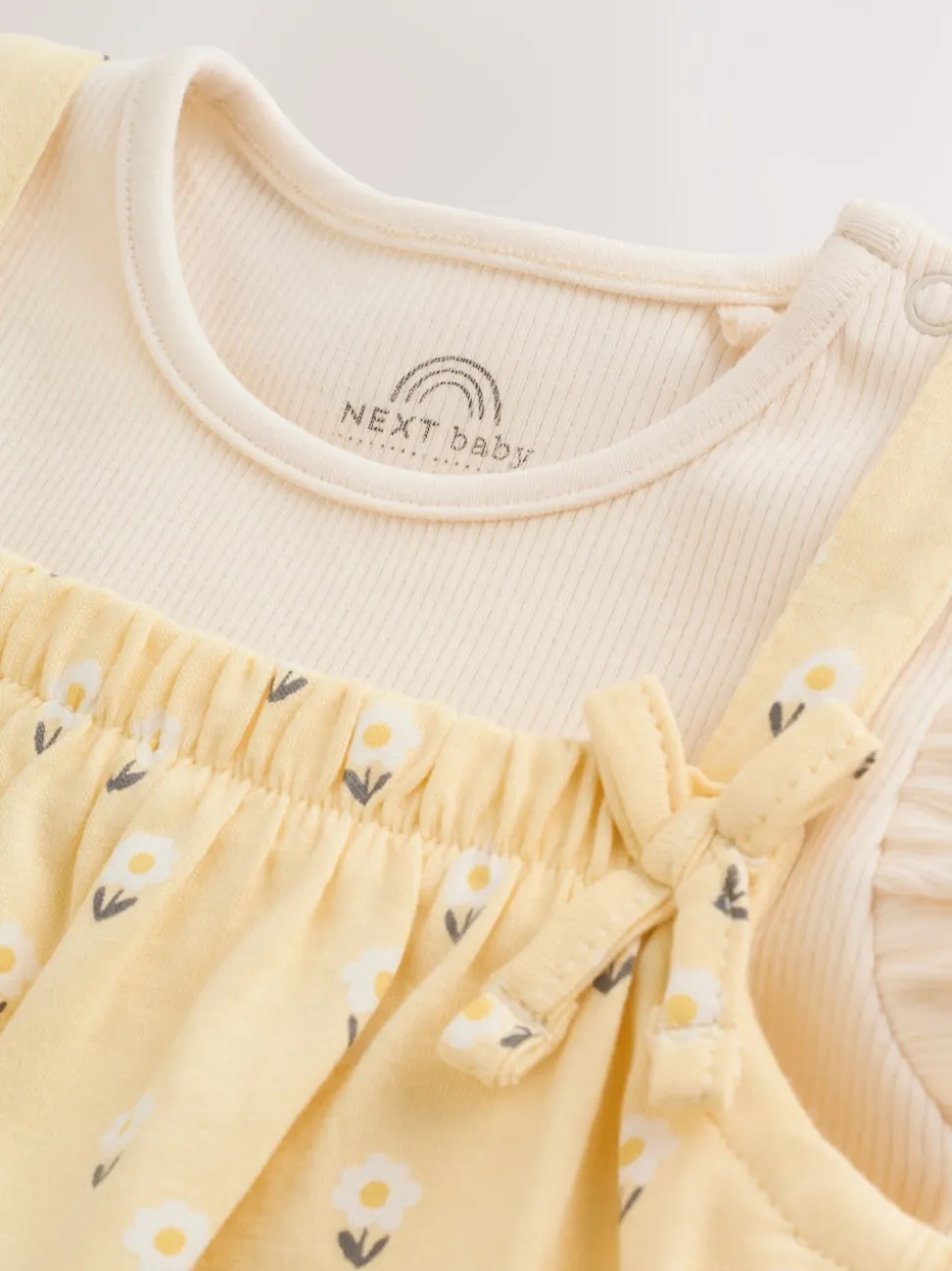 Ditsy jaune - Ensemble Salopettes et Bodys en jersey BÉBÉ 2 Pieces (0mois-3ans)