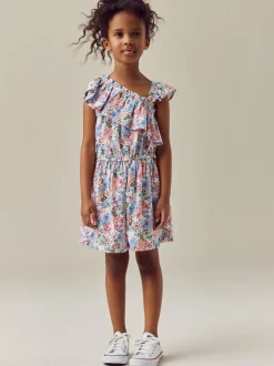 Ditsy rose - Combinaison à épaules volantées (3-16ans)