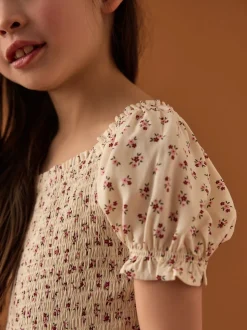 Ditsy rose - Combinaison froncée (3-16 ans)