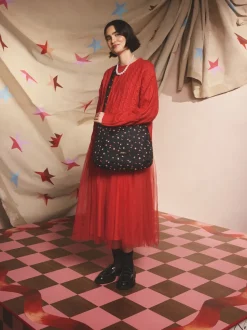 Ditsy étoile pliable Noir - Sac à bandoulière Cath Kidston à bandoulière