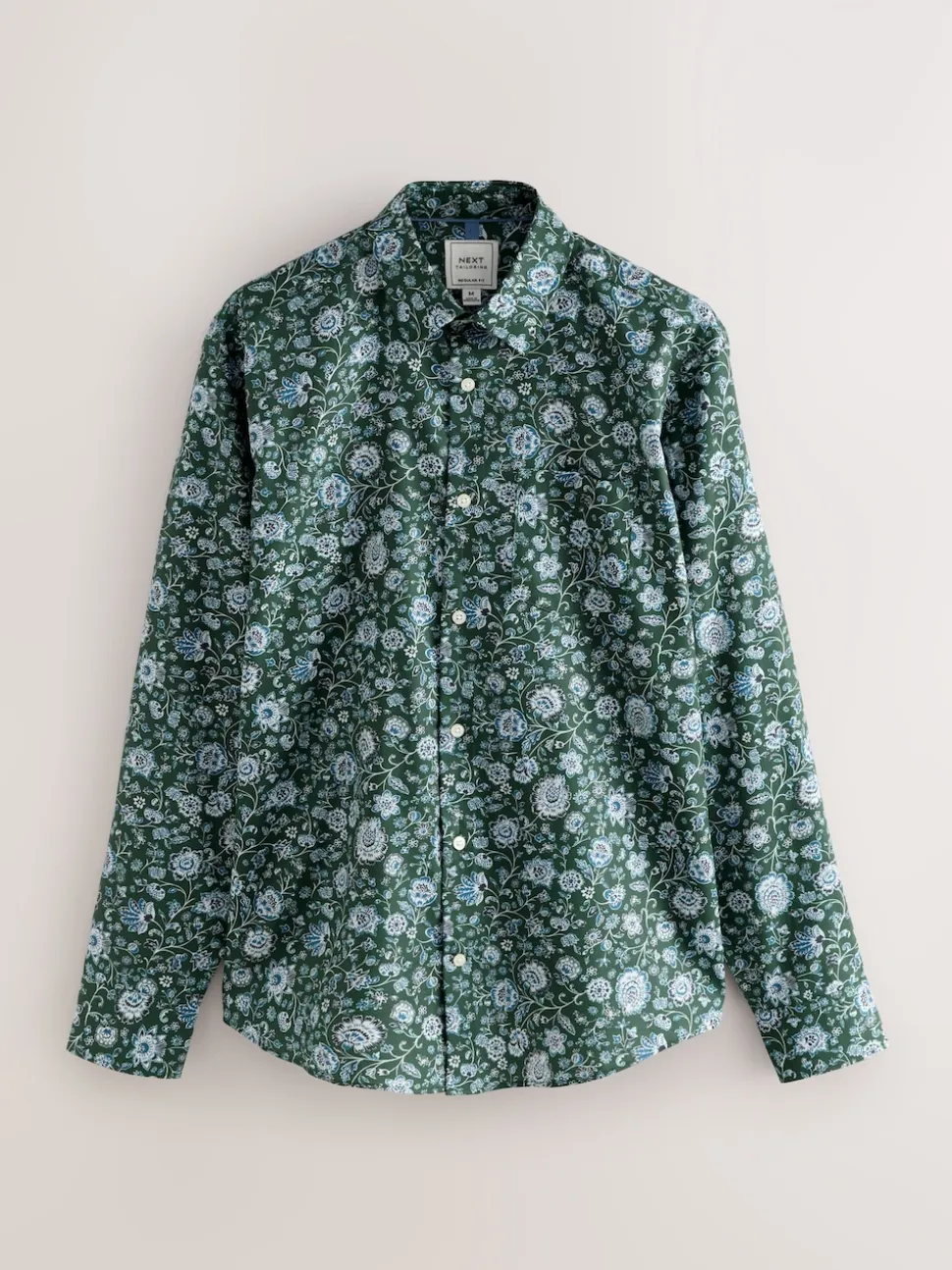 Ditsy vert foncé - Chemise à manches longues et imprimés