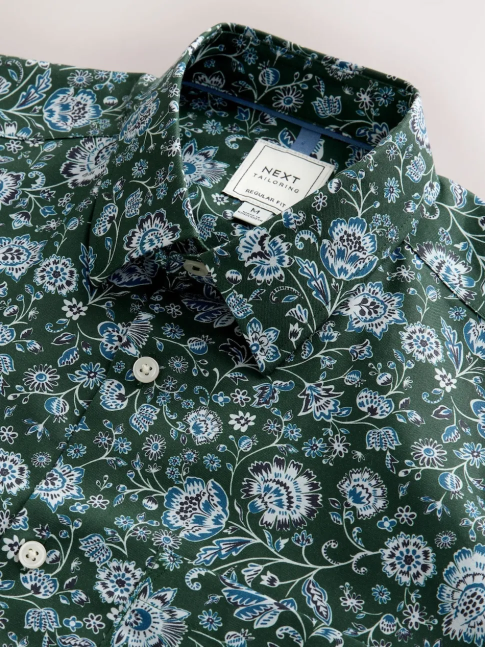 Ditsy vert foncé - Chemise à manches longues et imprimés