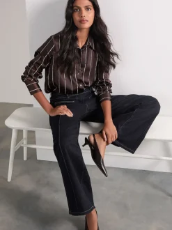 Délavage bleu - Jean Ample Slim Lift and Shape