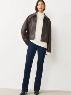 Délavage bleu - Jean bootcut Extensible taille Milieu