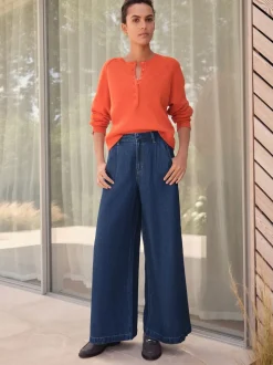 Délavage bleu - Jean large N. Premium Palazzo