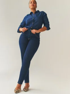 Délavage bleu - Jeans skinny taille mi-haute Hourglass