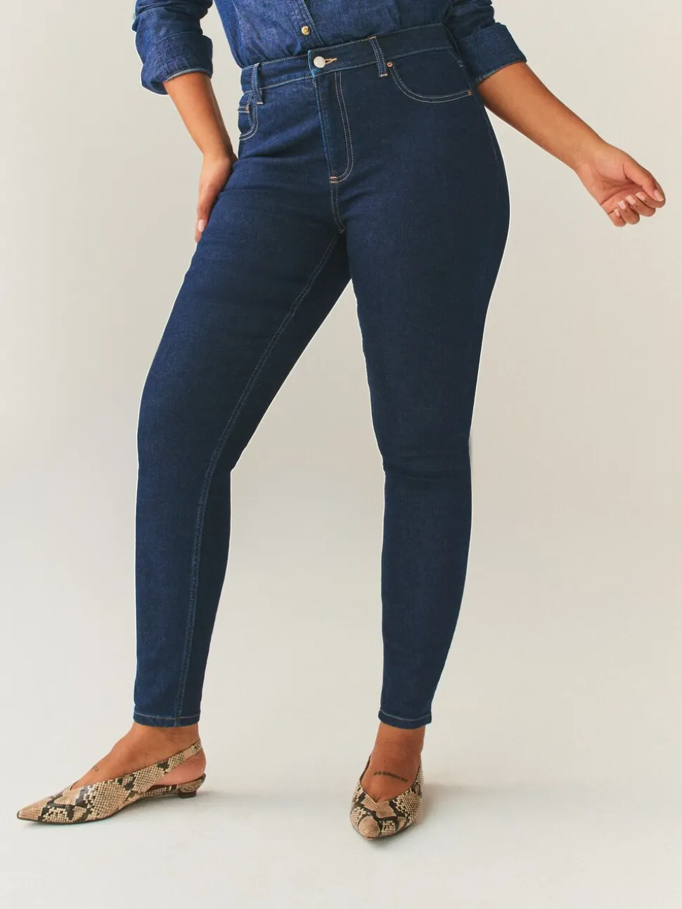 Délavage bleu - Jeans skinny taille mi-haute Hourglass