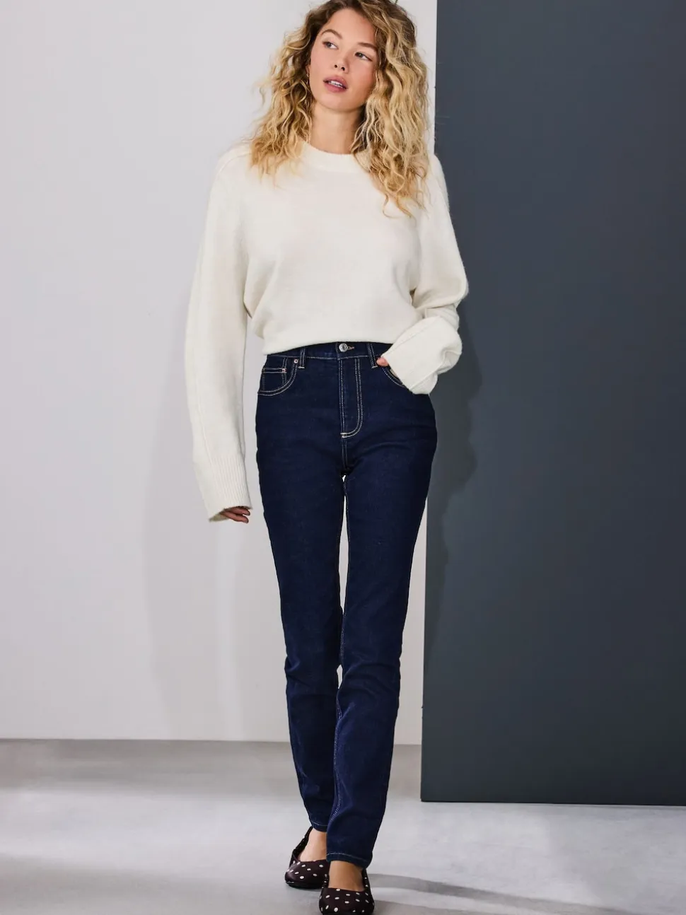 Délavage bleu - Jeans skinny extensible taille milieu