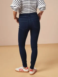 Délavage bleu - Leggings longs en denim de jersey