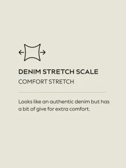 Délavage bleu - N Premium Jean Ample Extensible à poche haute avec poche plaquée