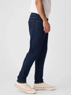 Délavage bleu foncé - Gap Coupe ajustée Comfort Extensible Tapered Jeans