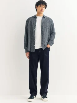 Délavage Indigo - Jean classique extensible à coupe décontractée