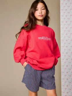 détail brodé Rouge - Sweat-shirt (3-16yrs)