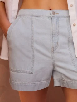 eau de javel - Short utilitaire léger en coton 100% Denim