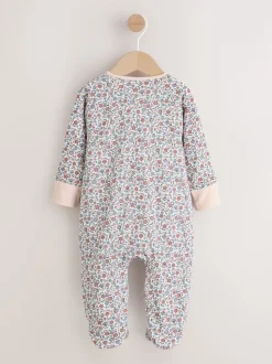 Ecru Floral - 2.5 TOG Combinaison de nuit matelassée Bébé