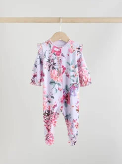 Ecru Floral - Combinaisons de sommeil pour bébé 3 Pack (0mois-2ans)