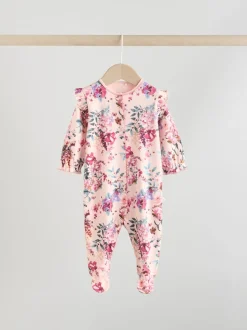 Ecru Floral - Combinaisons de sommeil pour bébé 3 Pack (0mois-2ans)