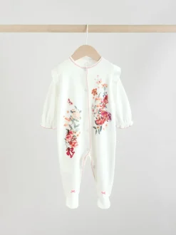 Ecru Floral - Combinaisons de sommeil pour bébé 3 Pack (0mois-2ans)