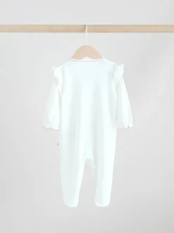 Ecru Floral - Combinaisons de sommeil pour bébé 3 Pack (0mois-2ans)