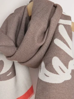 Ecru Hamish la vache des Highlands - Écharpe épaisse