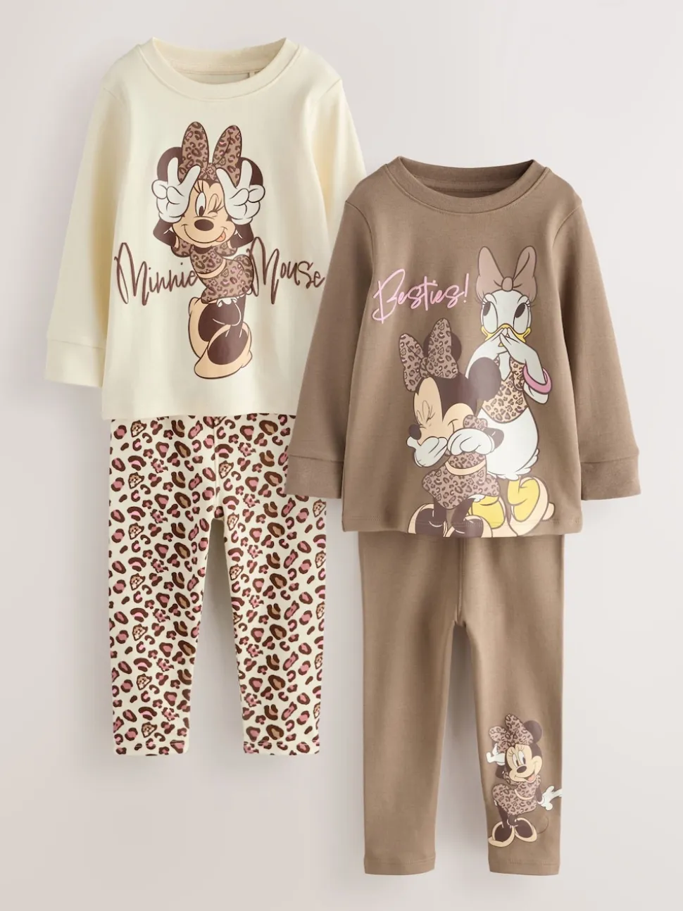 Ecru/Brown - Pyjamas Minnie Mouse Se blottir 2 Pack (9mois-12ans)