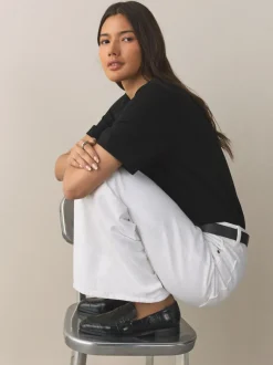 Effet Croc noir - Mocassins Forever Comfort® à bout carré