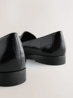 Effet Croc noir - Mocassins Forever Comfort® à bout carré