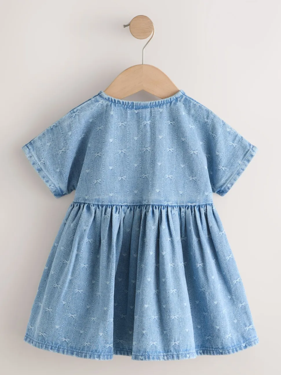 En jean avec nœud - Robe à manches courtes (3mois à8ans)