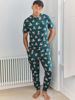 Ensemble de Pyjamas long imprimé ours Chelsea Peers Wilderness