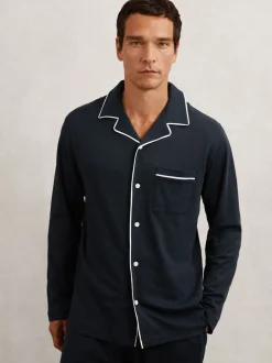 Ensemble de pyjamas Reiss Aubery à passepoils en coton