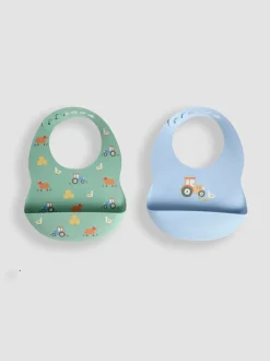 Ensemble JoJo Maman Bébé 2bavoirs en silicone