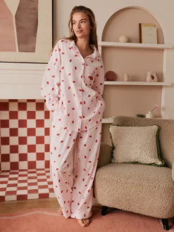 Ensemble pyjama en coton boutonné Bath & Body Works All Over Lips